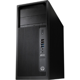 Picture of HP Z240 Workstation - 1 x Intel 3.30 GHz - 16 GB DDR4 SDRAM RAM - 256 GB SSD - Tower - Black