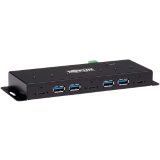 Picture of Tripp Lite USB Hub 7-Port Industrial 4 USB-A & 3 USB C ESD Immunity Metal