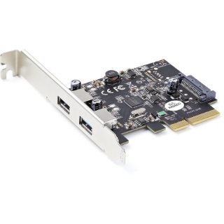 Picture of StarTech.com 2-Port USB PCIe Card 10Gbps/port - USB 3.1/3.2 Gen 2 Type-A PCI Express 3.0 x2 Host Controller Expansion Card - Windows/Linux