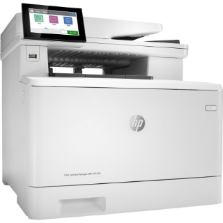 Picture of HP LaserJet Managed E47528 E47528f Laser Multifunction Printer-Color-Copier/Fax/Scanner-27 ppm Mono/27 ppm Color Print-600x600 dpi Print-Automatic Duplex Print-65000 Pages-300 sheets Input-Color Flatbed Scanner-600 dpi Optical Scan