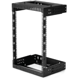 Picture of StarTech.com 15U 19" Wall Mount Network Rack - Adjustable Depth 12-20" Open Frame for Server Room /AV/Data/Computer Equipment w/Cage Nuts