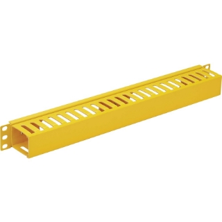 Picture of Tripp Lite Horizontal Cable Manager - Finger Duct with Cover, Yellow, 1U