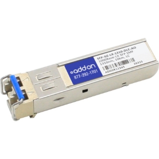 Picture of AddOn Zhone SFP-GE-LX-1310-DLC Compatible TAA Compliant 1000Base-LX SFP Transceiver (SMF, 1310nm, 10km, LC)