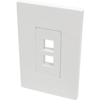 Picture of Tripp Lite Single-Gang 2-Port Wall Plate Keystone Cat5/6 USB HDMI Dport RCA