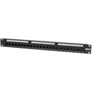 Picture of Tripp Lite 24-Port Cat5e Cat5 Feedthrough Patch Panel Rackmount 1URM RJ45 Ethernet TAA