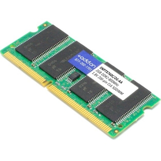 Picture of AddOn AA800D2S6/2G x1 Dell SNPTX760C/2G Compatible 2GB DDR2-800MHz Unbuffered Dual Rank 1.8V 200-pin CL6 SODIMM