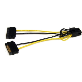 Picture of StarTech.com 6in SATA Power to 8 Pin PCI Express Video Card Power Cable Adapter