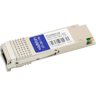 Picture of AddOn Finisar FTL410QE2C Compatible TAA Compliant 40GBase-SR4 QSFP+ Transceiver (MMF, 850nm, 150m, MPO, DOM)