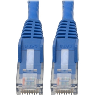 Picture of Tripp Lite Cat6 GbE Gigabit Ethernet Snagless Molded Patch Cable UTP Blue RJ45 M/M 6in 6"