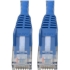 Picture of Tripp Lite Cat6 GbE Gigabit Ethernet Snagless Molded Patch Cable UTP Blue RJ45 M/M 6in 6"