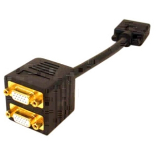 Picture of 5PK VGA Male to 2xVGA Female Black Adapters For Resolution Up to 1920x1200 (WUXGA)