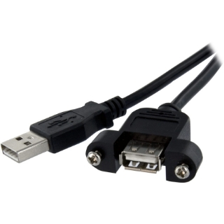 Picture of StarTech.com StarTech.com 1 ft Panel Mount USB Cable A to A - F/M