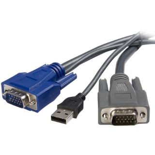 Picture of StarTech.com 10 ft Ultra-Thin USB VGA 2-in-1 KVM Cable