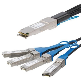 Picture of StarTech.com StarTech.com MSA Uncoded Compatible 3m QSFP+ to 4x SFP+ Direct Attach Breakout Cable - 40GbE - QSFP+ to 4x SFP+ Copper DAC 40 Gbps Low Power