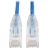 Picture of Tripp Lite 1ft Cat6 Gigabit Snagless Molded Slim UTP Patch Cable RJ45 M/M Blue 1'