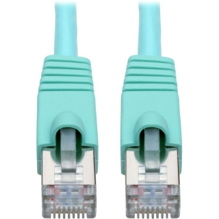 Picture of Tripp Lite Cat6a Snagless Shielded STP Patch Cable 10G, PoE, Aqua M/M 10ft