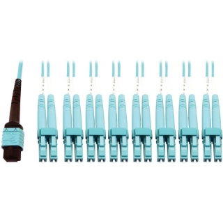 Picture of Tripp Lite Multimode Fiber Optic Breakout Cable 24F MTP/MPO-PC to x8 LC F/M 3M