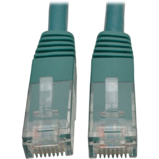 Picture of Tripp Lite Cat6 Cat5e Gigabit Molded Patch Cable RJ45 M/M 550MHz Green 12ft