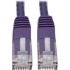 Picture of Tripp Lite Cat6 Cat5e Gigabit Molded Patch Cable RJ45 MM 550MHz Purple 15ft