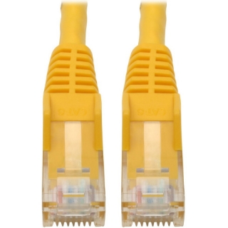 Picture of Tripp Lite Cat6 GbE Gigabit Ethernet Snagless Molded Patch Cable UTP Yellow RJ45 M/M 6in 6"