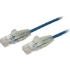 Picture of StarTech.com 3 ft CAT6 Cable - Slim CAT6 Patch Cord - Blue - Snagless RJ45 Connectors - Gigabit Ethernet Cable - 28 AWG - LSZH (N6PAT3BLS)