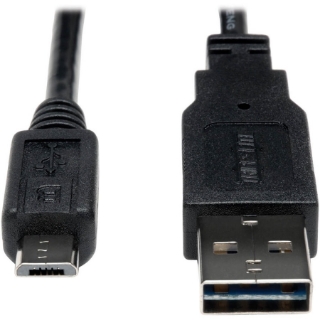 Picture of Tripp Lite 6ft USB 2.0 High Speed Cable 28/24AWG Reversible A to 5Pin Micro B M/M