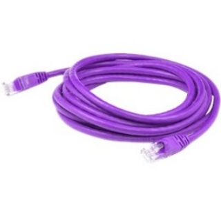 Picture of AddOn 10ft RJ-45 (Male) to RJ-45 (Male) Straight Purple Cat6A UTP PVC Copper TAA Compliant Patch Cable