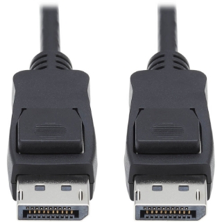 Picture of Tripp Lite DisplayPort 1.4 Cable w Latching Connectors 8K HDR M/M Black 10ft