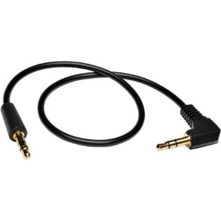 Picture of Tripp Lite 3ft Mini Stereo Audio Cable with One Right Angle plug 3.5mm M/M 3"