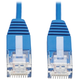 Picture of Tripp Lite Cat6a 10G Certified Molded Ultra-Slim UTP Ethernet Cable (RJ45 M/M), Blue, 6 in.