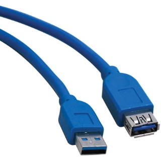 Picture of Tripp Lite USB Extension Cable USB 3.0 USB-A USB-A SuperSpeed M/F Blue 16ft