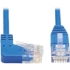 Picture of Tripp Lite Cat6 Ethernet Cable Right Angled UTP Slim Molded M/M Blue 1ft