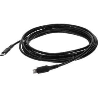 Picture of AddOn 2.0m (6.6ft) USB 3.1 Type (C) Male to Lightning Male Sync and Charge Black Cable