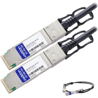 Picture of AddOn Juniper Networks JNP-QSFP-DAC-1M Compatible TAA Compliant 40GBase-CU QSFP+ to QSFP+ Direct Attach Cable (Passive Twinax, 1m)