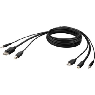 Picture of Belkin MiniDP to DP + USB A/B + Audio Passive Combo KVM Cable