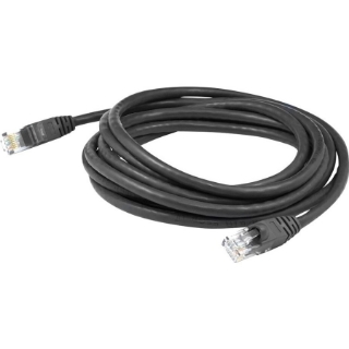 Picture of AddOn 3ft RJ-45 (Male) to RJ-45 (Male) Black Cat6 STP PVC Copper Patch Cable