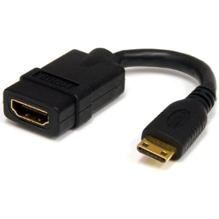 Picture of StarTech.com 5in Mini HDMI to HDMI Adapter, 4K High Speed HDMI Adapter, 4K 30Hz Ultra HD High Speed HDMI Adapter, UHD Mini HDMI Adapter 4K
