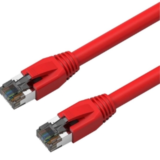 Picture of Axiom 6-inch CAT8 2000mhz S/FTP Shielded Patch Cable Snagless Boot (Red)