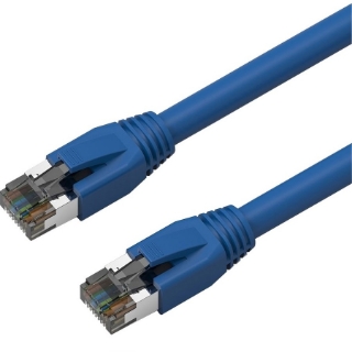 Picture of Axiom 5FT CAT8 2000mhz S/FTP Shielded Patch Cable Snagless Boot (Blue)
