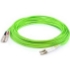 Picture of AddOn 15m LC (Male) to SC (Male) Straight Lime Green OM5 Duplex Fiber OFNR (Riser-Rated) Patch Cable