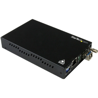 Picture of StarTech.com Gigabit Ethernet Copper-to-Fiber Media Converter - SM LC - 10 km - Ethernet Media Converter - GbE Converter