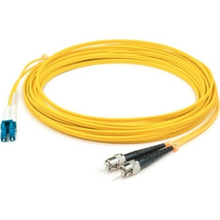 Picture of AddOn 37m LC (Male) to ST (Male) Straight Yellow OS2 Duplex LSZH Fiber Patch Cable