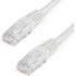 Picture of StarTech.com 25ft CAT6 Ethernet Cable - White Molded Gigabit - 100W PoE UTP 650MHz - Category 6 Patch Cord UL Certified Wiring/TIA