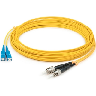 Picture of AddOn 3m SC (Male) to ST (Male) Yellow OS2 Duplex Fiber OFNR (Riser-Rated) Patch Cable