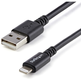 Picture of StarTech.com 3m (10ft) Long Black Apple&reg; 8-pin Lightning Connector to USB Cable for iPhone / iPod / iPad