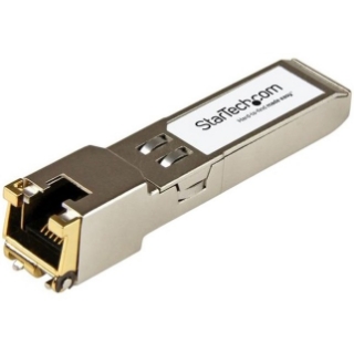 Picture of StarTech.com Brocade BRSFP-1GECOPR Compatible SFP Module - 1000BASE-T - 1GE Gigabit Ethernet SFP to RJ45 Cat6/Cat5e Transceiver - 100m