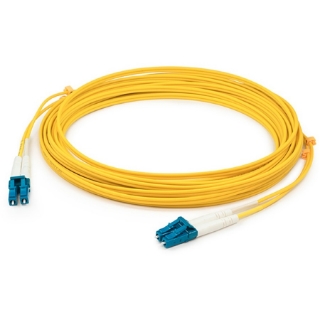 Picture of AddOn 8m LC (Male) to LC (Male) Yellow OM4 Duplex Fiber OFNR (Riser-Rated) Patch Cable