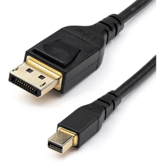 Picture of StarTech.com 6ft 2m VESA Certified Mini DisplayPort to DisplayPort 1.4 Cable, 8K 60Hz HBR3 HDR, Super UHD 4K 120Hz, mDP to DP Slim Cord