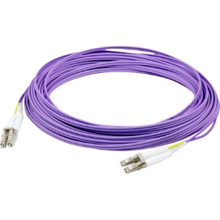 Picture of AddOn 1m LC (Male) to LC (Male) Violet OS2 Duplex Fiber OFNR (Riser-Rated) Patch Cable