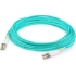 Picture of AddOn 8m LC (Male) to LC (Male) Aqua OM4 Duplex Fiber OFNR (Riser-Rated) Patch Cable